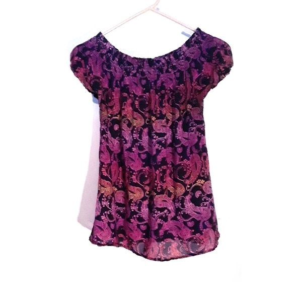 Express Ombre Paisley Print Top - Picture 1 of 4